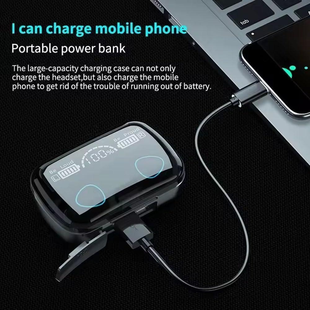 Bluetooth Earbuds Black with Charging Case