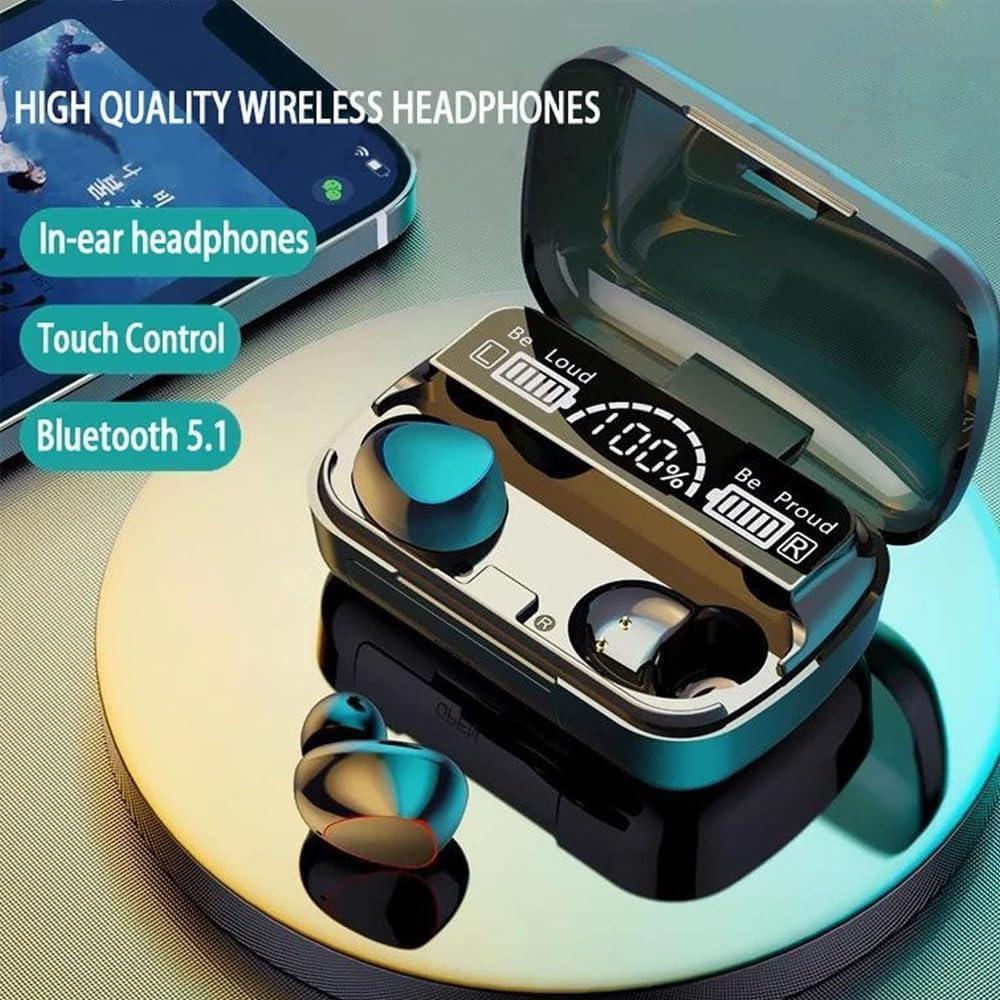 Bluetooth Earbuds Black with Charging Case