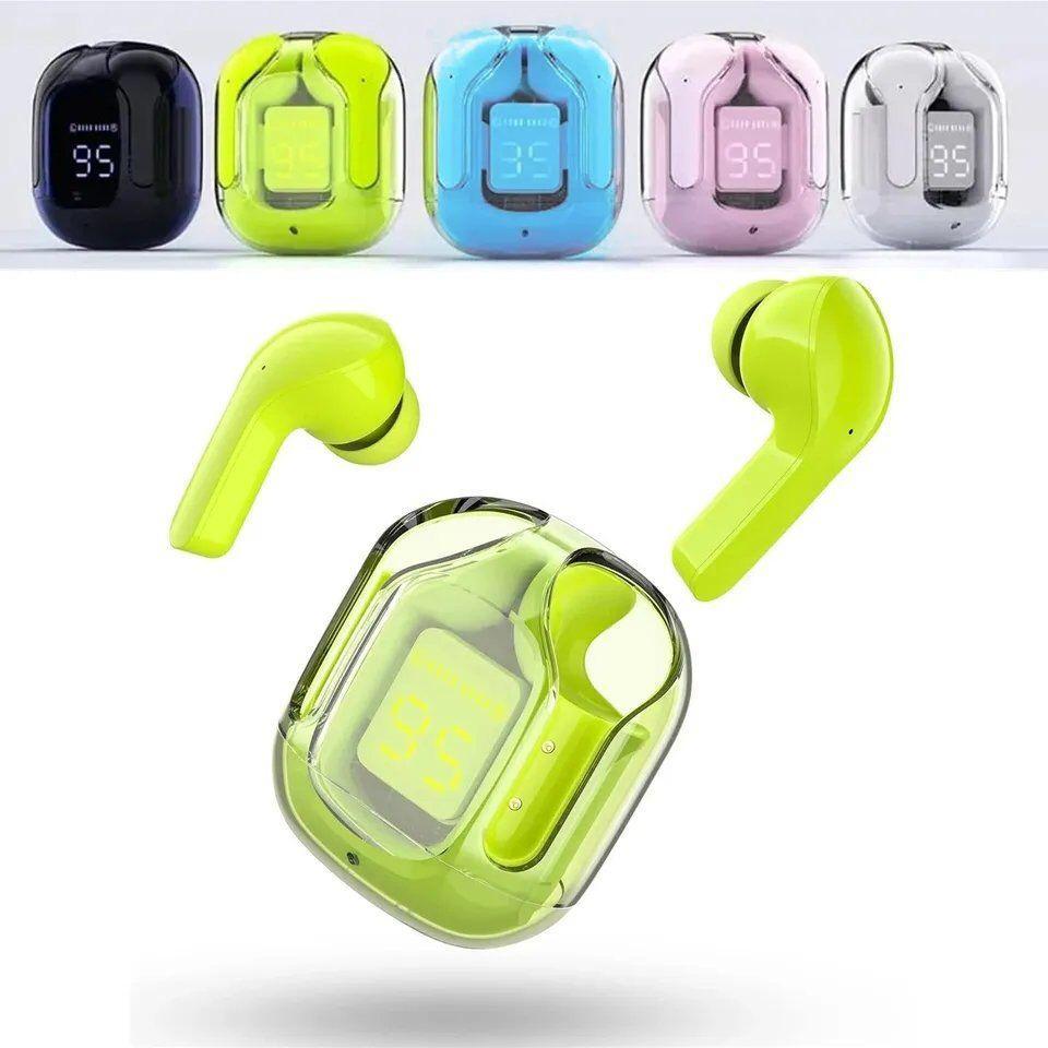Bluetooth Earbuds Green Black White ABS