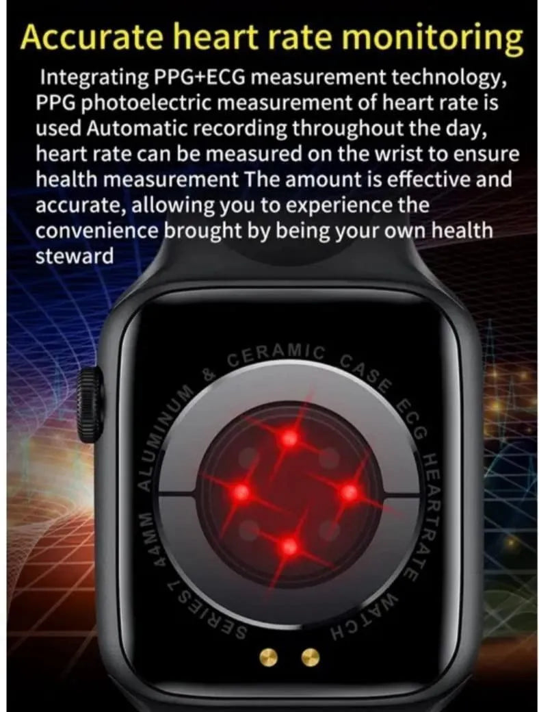 Rechargeable Smart Watch with Heart Rate & Calorie Tracker