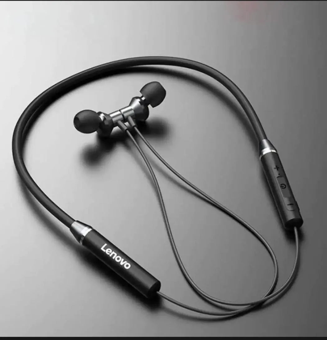 Lenovo Bluetooth Neckband Black Noise Cancelling Wireless