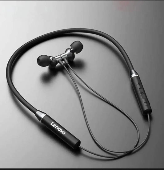 Lenovo Bluetooth Neckband Black Noise Cancelling Wireless