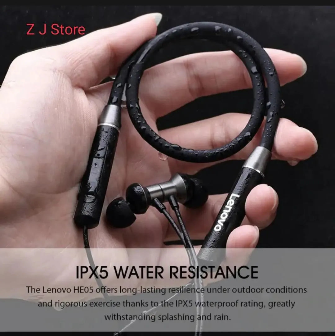 Lenovo Bluetooth Neckband Black Noise Cancelling Wireless