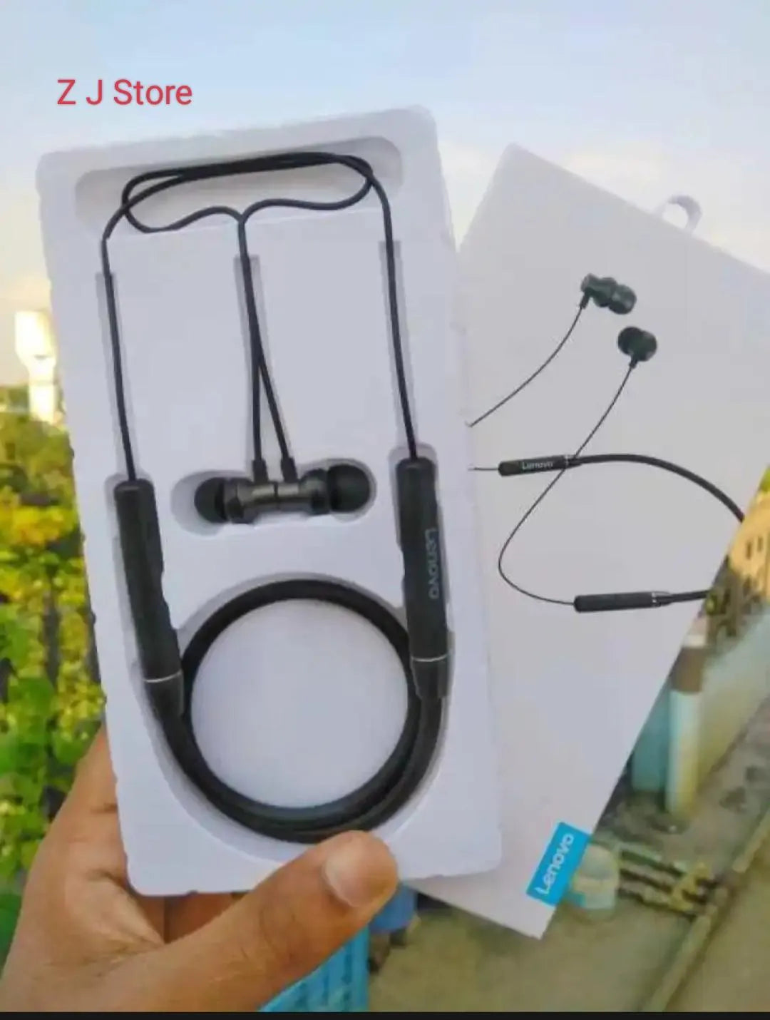 Lenovo Bluetooth Neckband Black Noise Cancelling Wireless