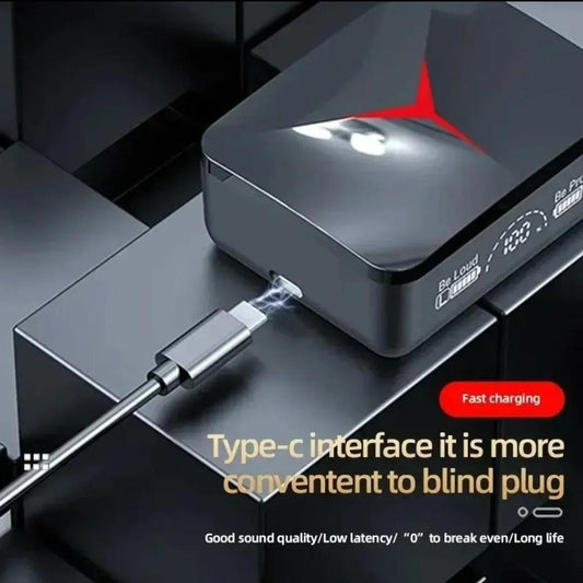 Black Long-Lasting Battery With Fast Charge Earbuds