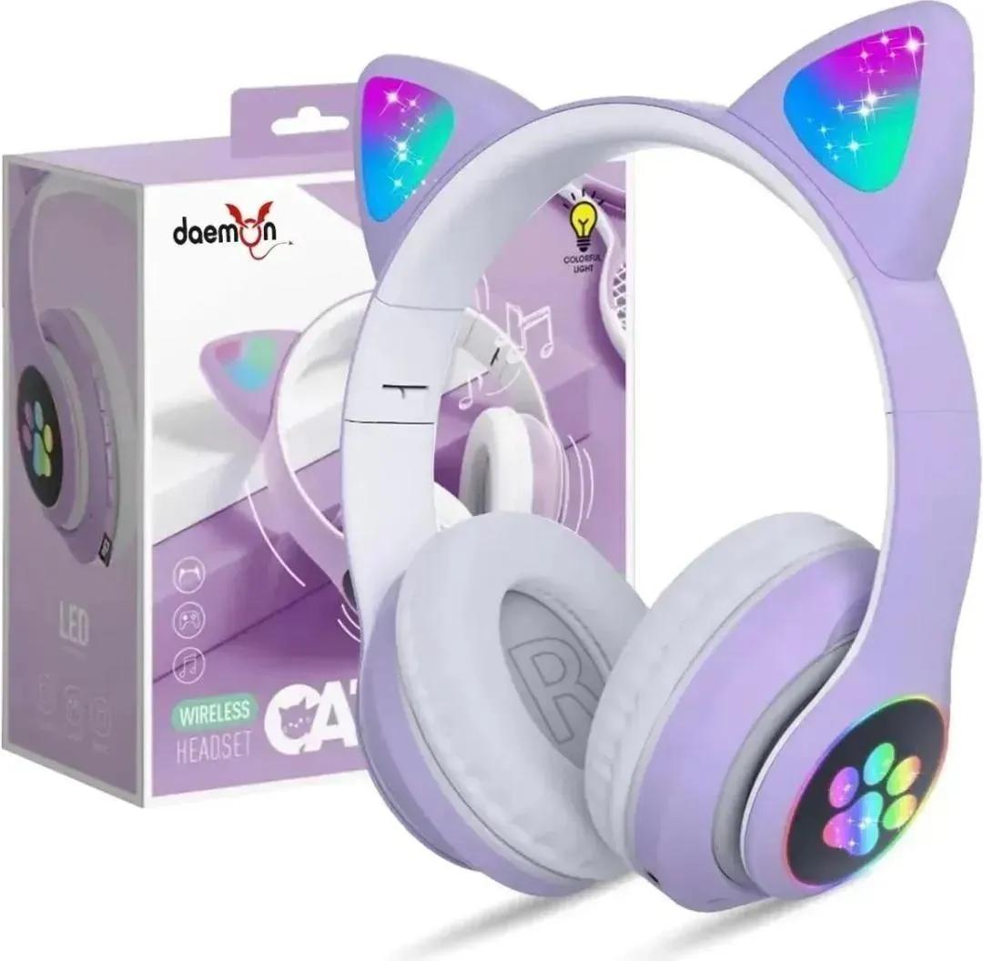 Wireless Cat Ear Headphones with LED Lights