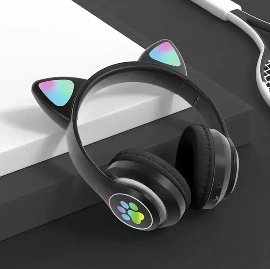 Wireless Cat Ear Headphones with LED Lights