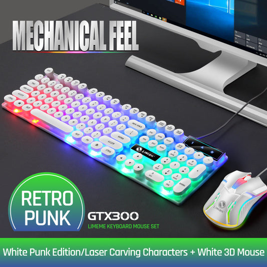 Gaming Mouse & Keyboard Set with RGB Lights