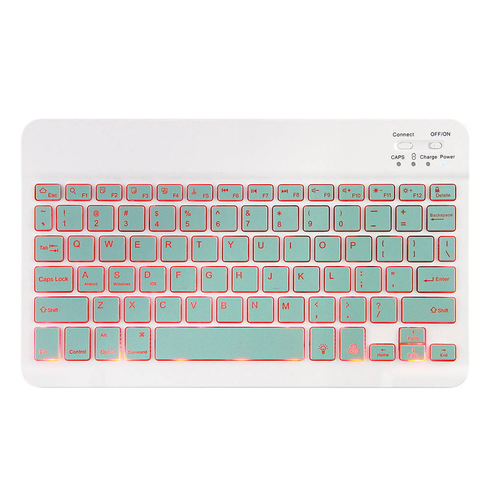 Bluetooth Keyboard Mouse Set for Tablets Android Apple Universal Wireless Backlit Pink