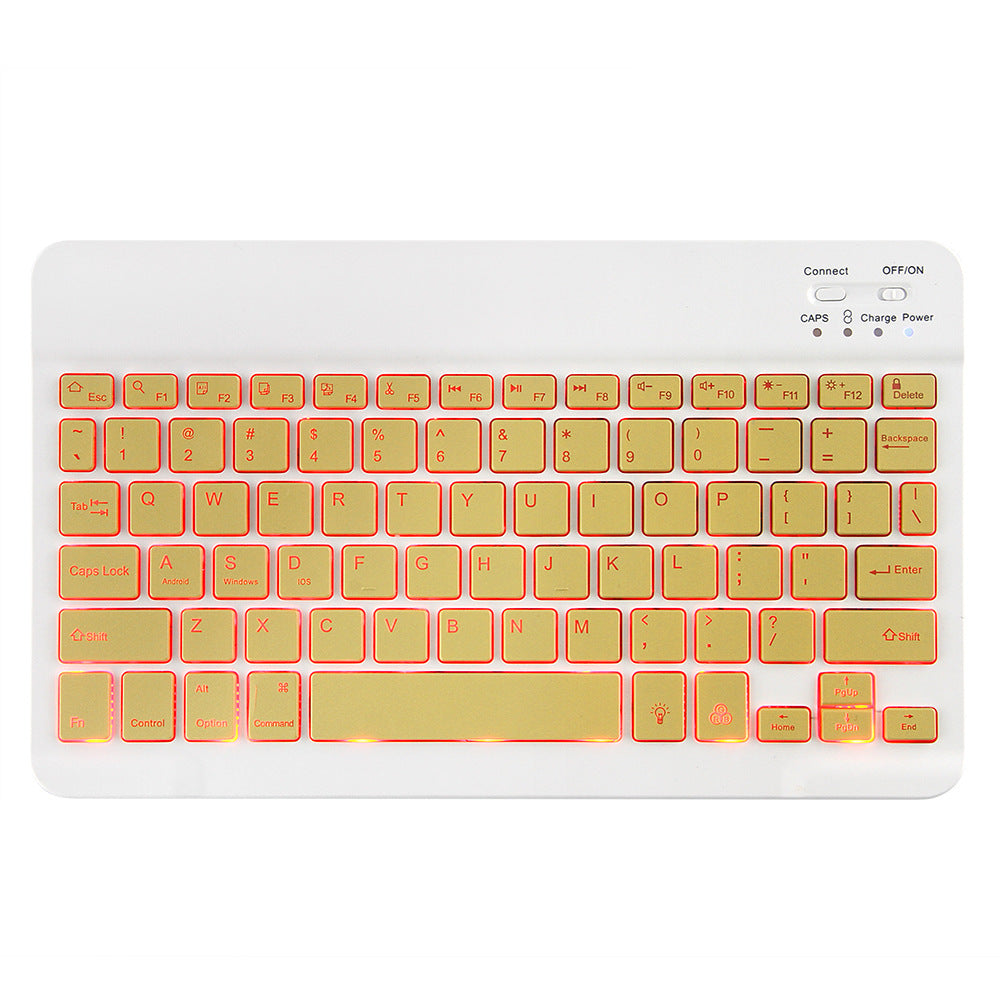 Bluetooth Keyboard Mouse Set for Tablets Android Apple Universal Wireless Backlit Pink