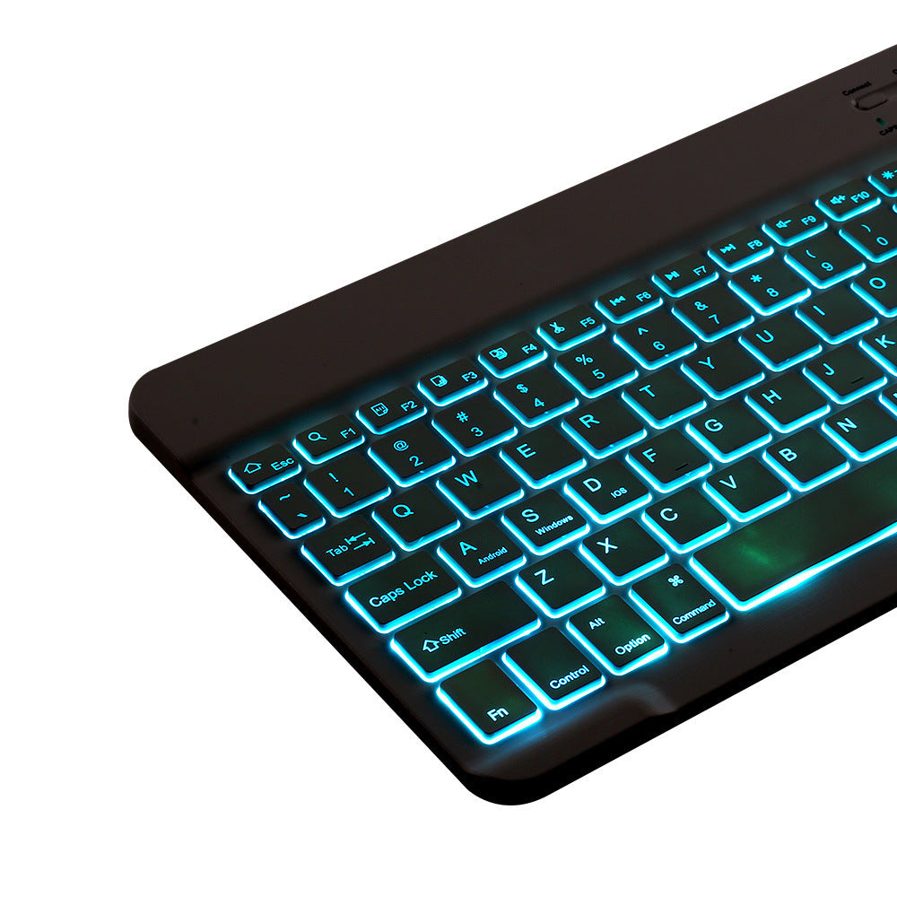 Bluetooth Keyboard Mouse Set for Tablets Android Apple Universal Wireless Backlit Pink