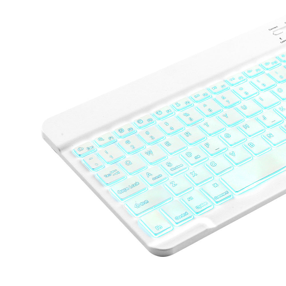 Bluetooth Keyboard Mouse Set for Tablets Android Apple Universal Wireless Backlit Pink